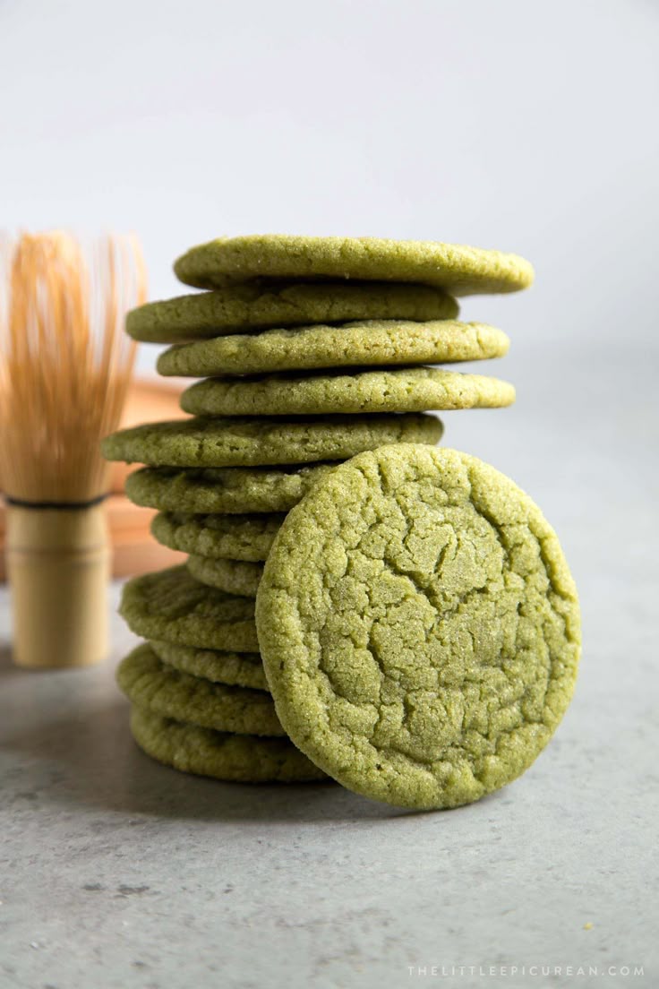 Chewy Matcha Cookies